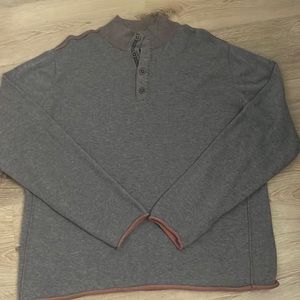 Carbon 2 Cobalt Mens henley button pullover gray sweatshirt. Med/large. EUC